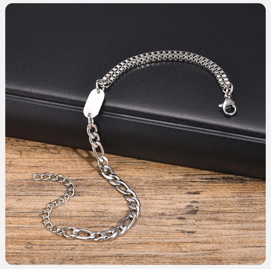 Aunna A-Z Initial 925 Silver Sterling Unisex Bracelets