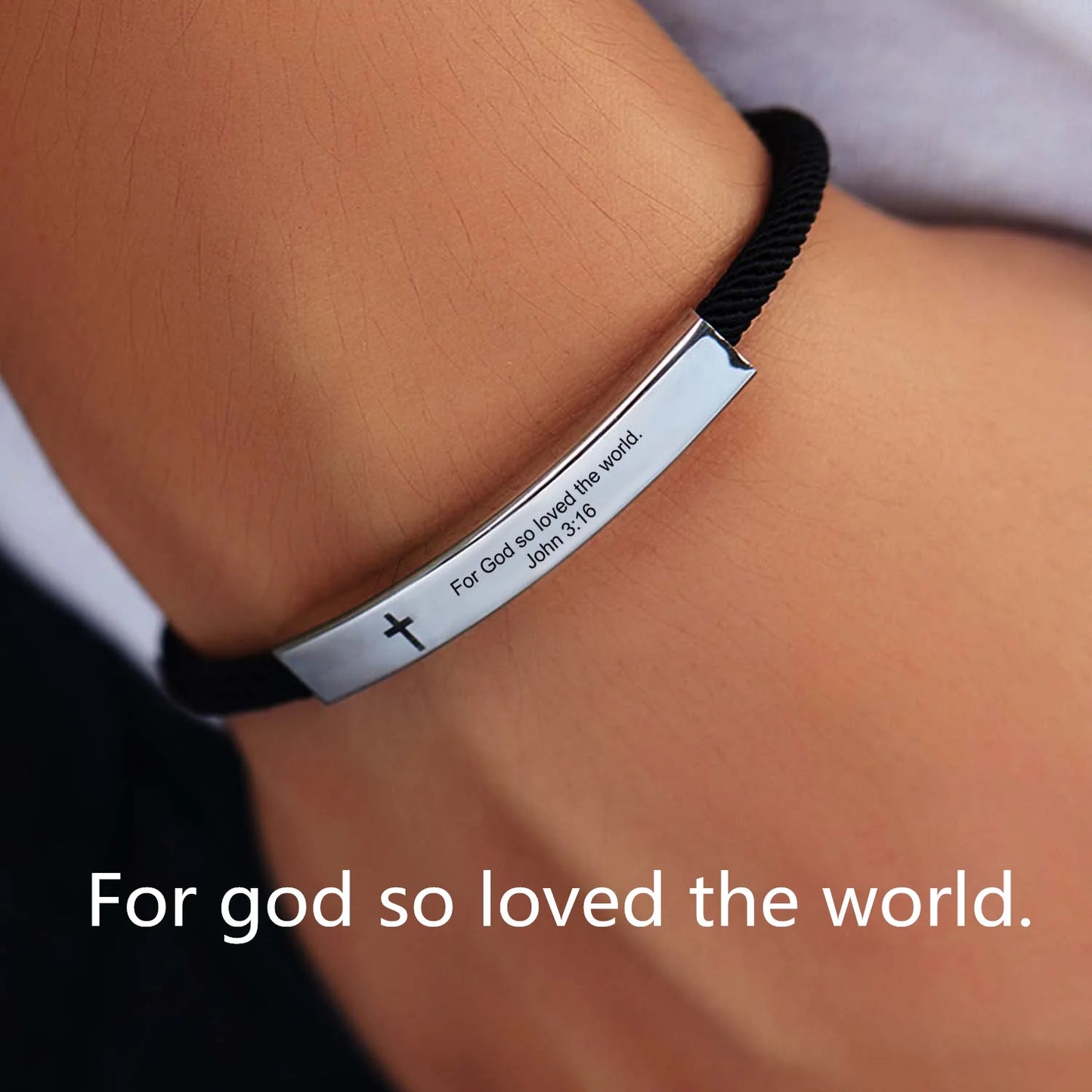 Bible Laser Engraving Letters Bracelet