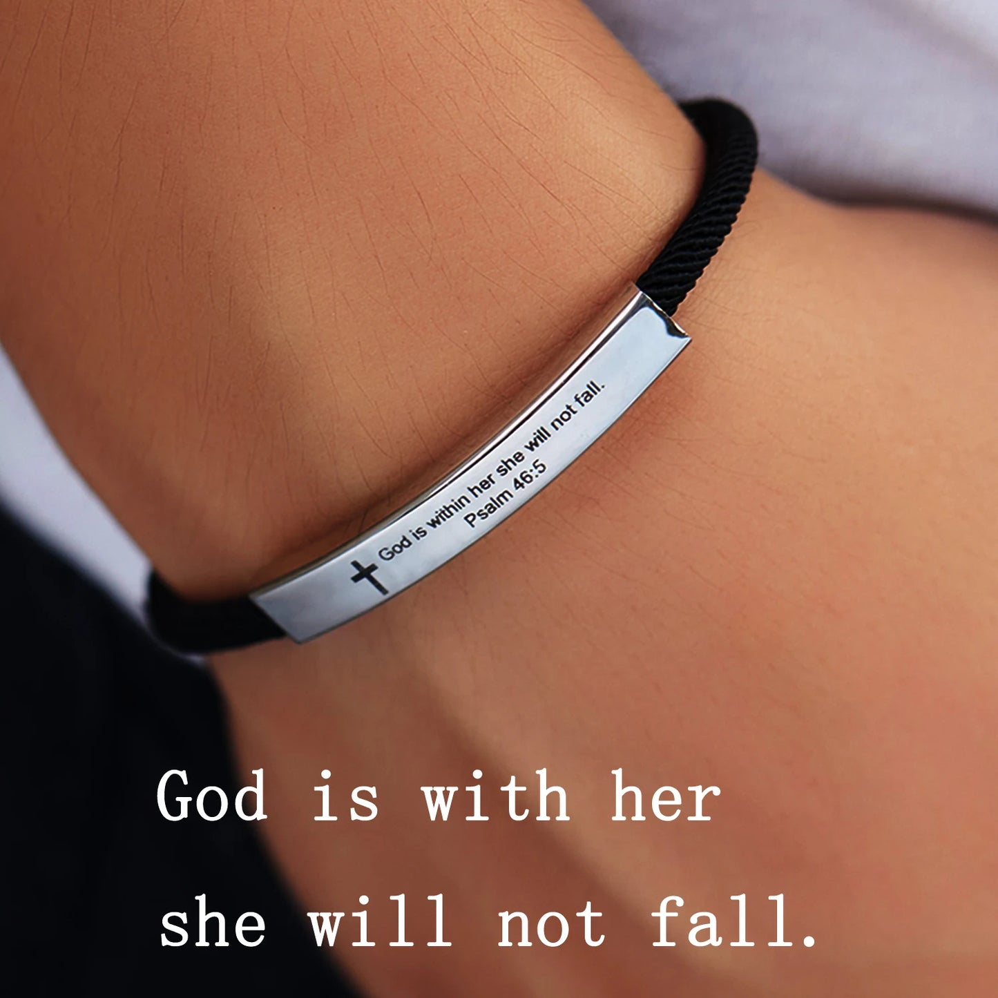 Bible Laser Engraving Letters Bracelet