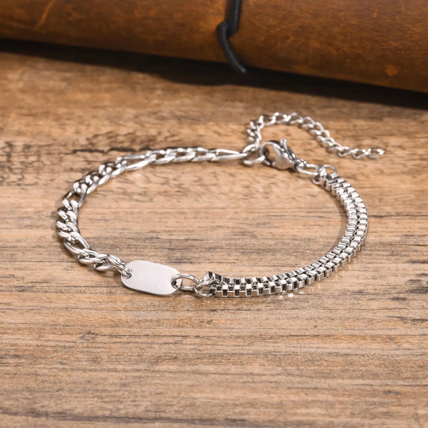 Aunna A-Z Initial 925 Silver Sterling Unisex Bracelets