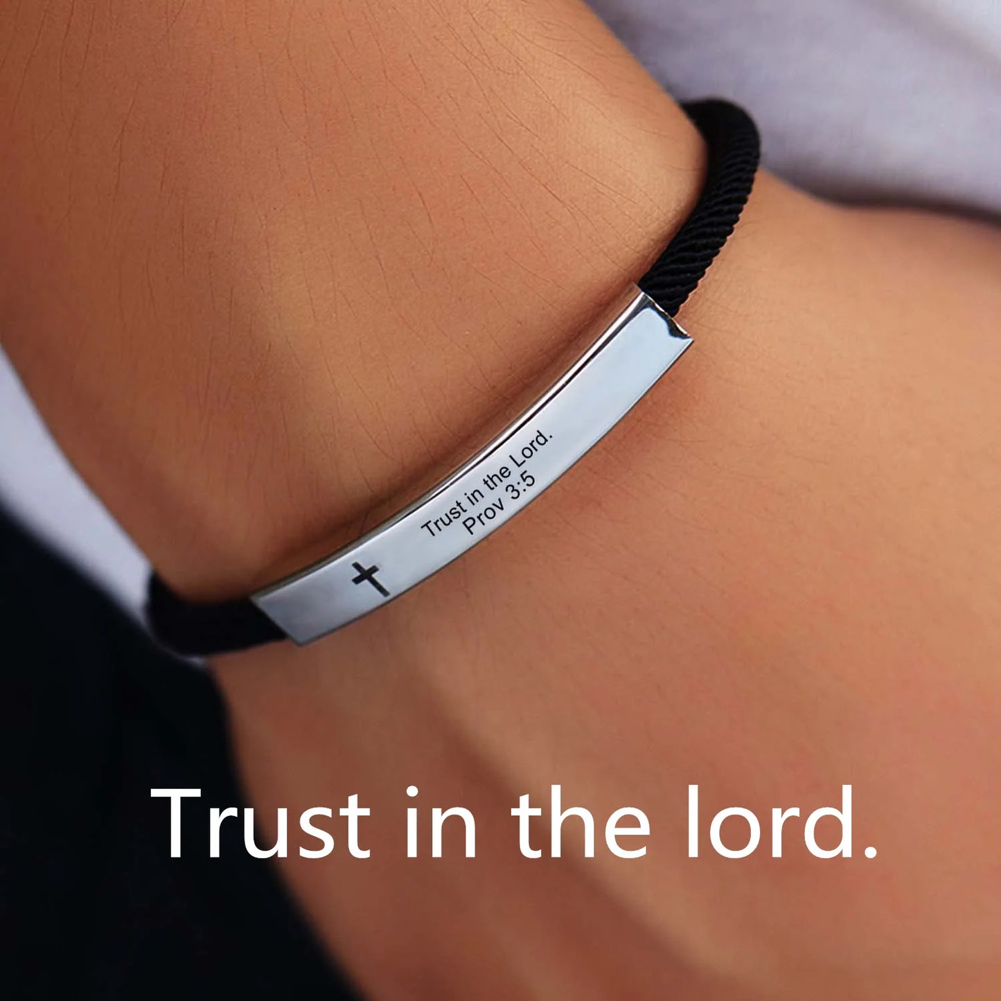 Bible Laser Engraving Letters Bracelet