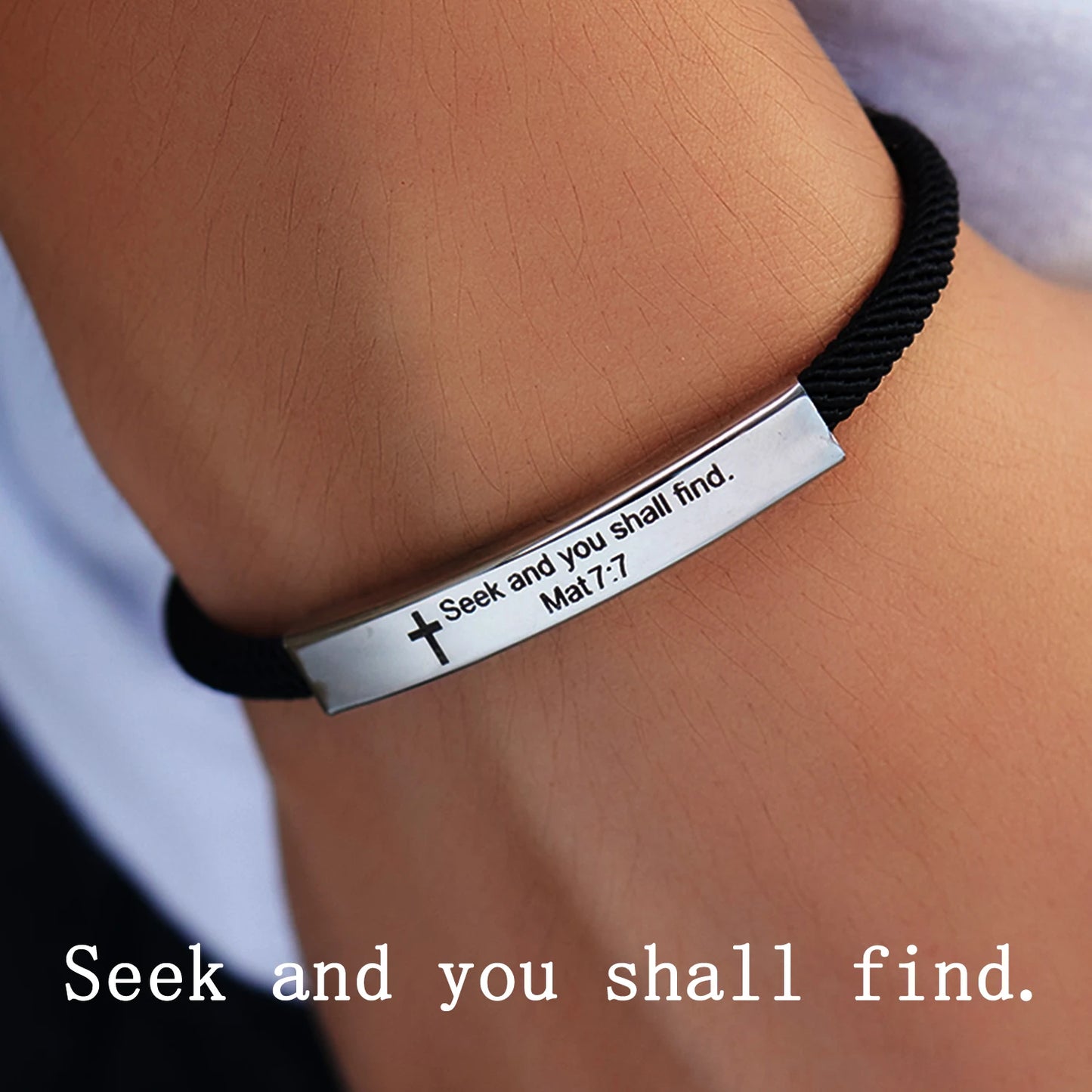 Bible Laser Engraving Letters Bracelet