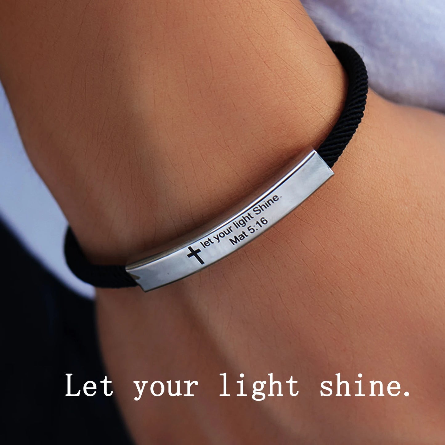 Bible Laser Engraving Letters Bracelet